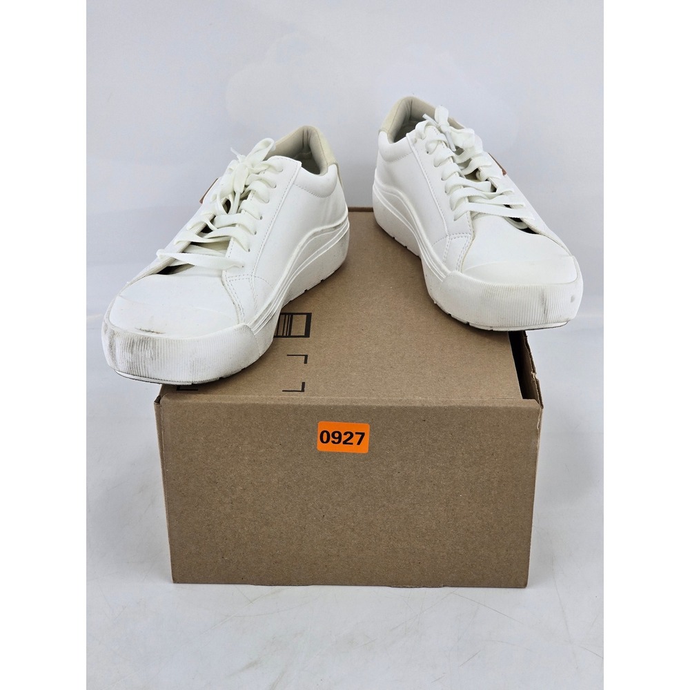 Dr. Scholl's Time Off Sneaker Womens 8M White Platform Lace Up - Good